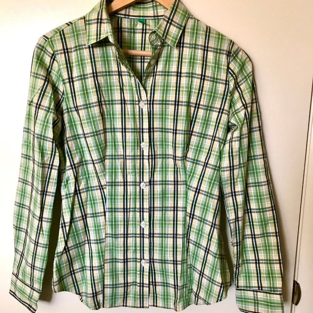 United Colors of Benetton Checkered Blouse – EU 34 / US XS (Fits like S)